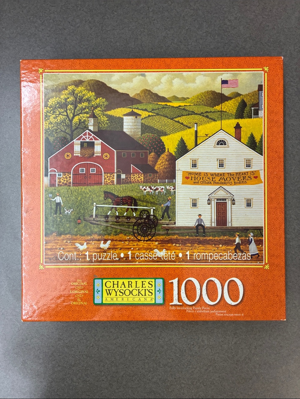 House Movers Charles Wysocki’s Americana 1000-Piece Jigsaw Puzzle -
